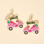 Beaded Earrings–Golf Cart