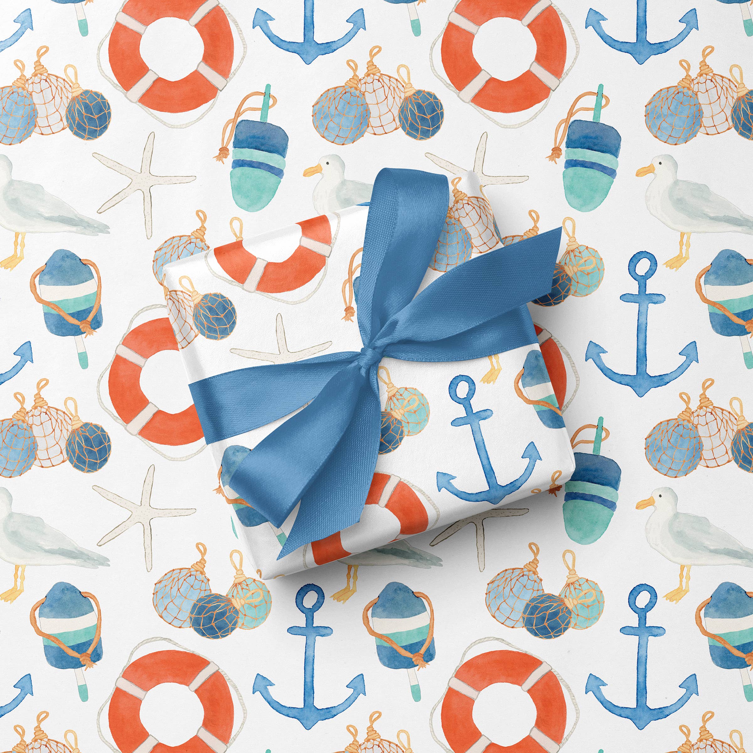 Retro Coastal Gift Wrap