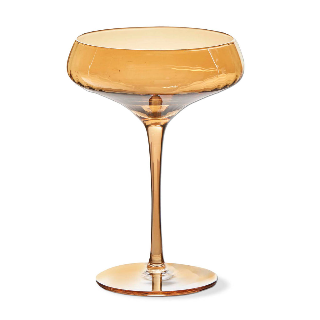 Chelsea Optic Coupe Glass Amber Everyday: Gold / Glass