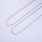 Stainless Steel 1mm Box Chain 18 Inch Necklace Silver