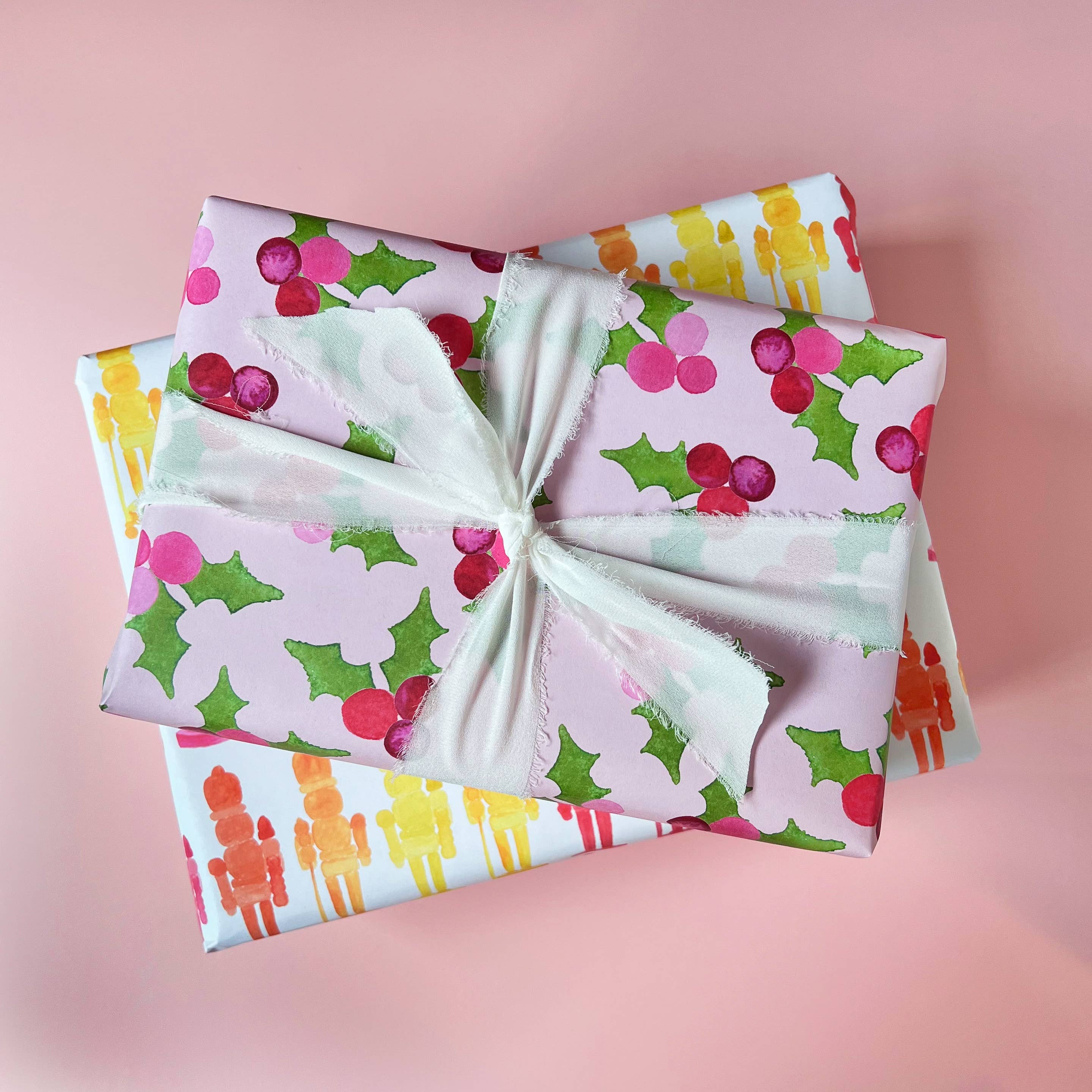 Pink Christmas Gift Wrap
