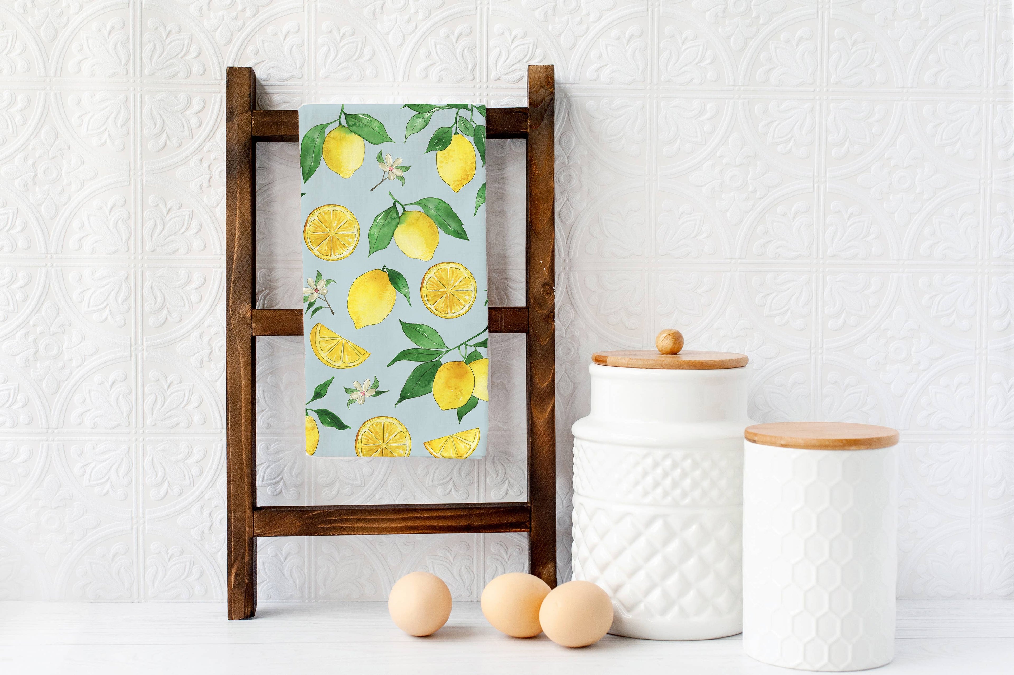 Lemons Tea Towel -  Zesty Summer Fruit