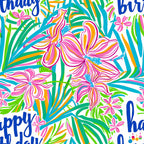 Bottle Wrap Happy Birthday Floral - Prosecco Collection