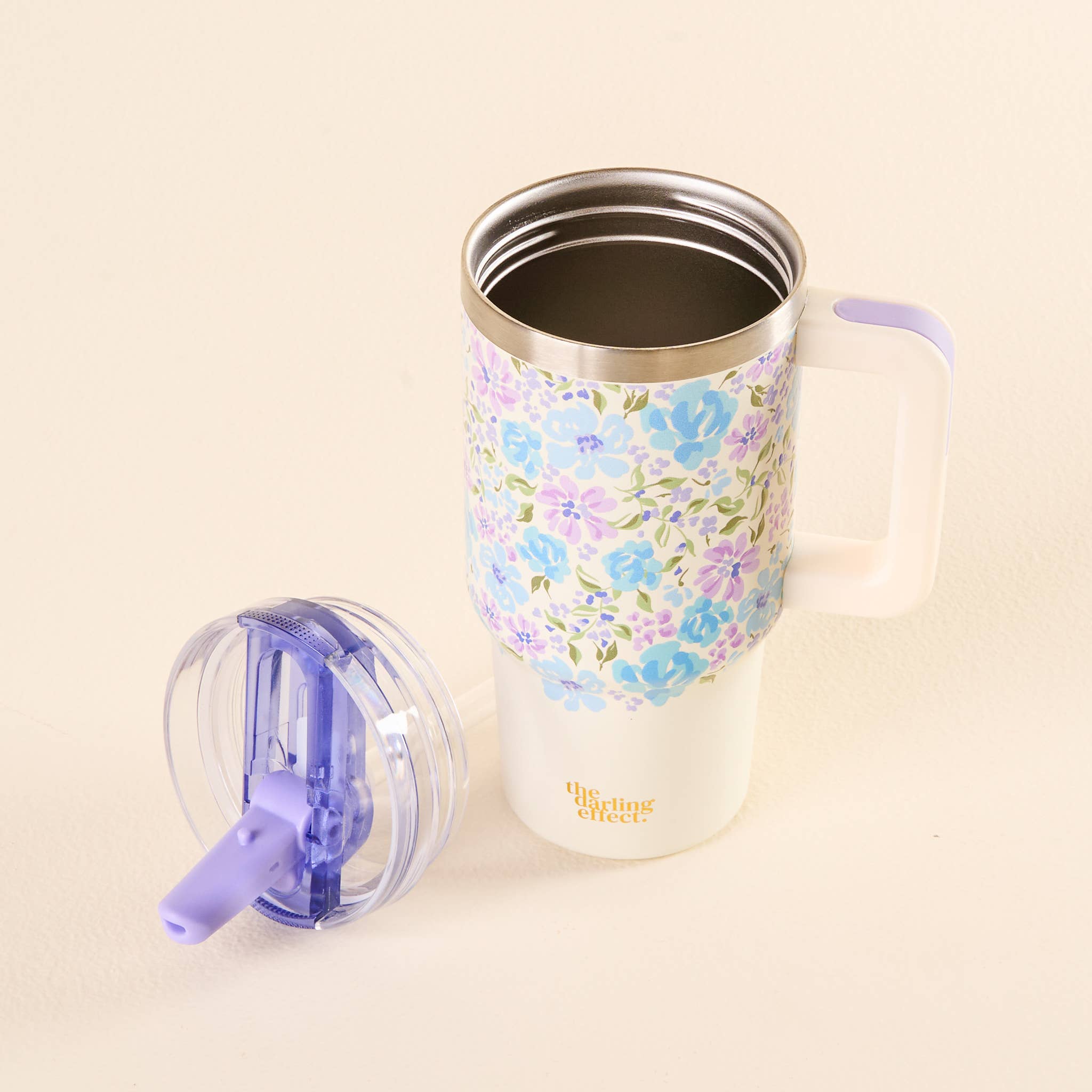 20 oz Lifestyle Flip Straw Tumbler-Secret Garden Blue