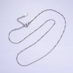Stainless Steel 1mm Box Chain 18 Inch Necklace Silver