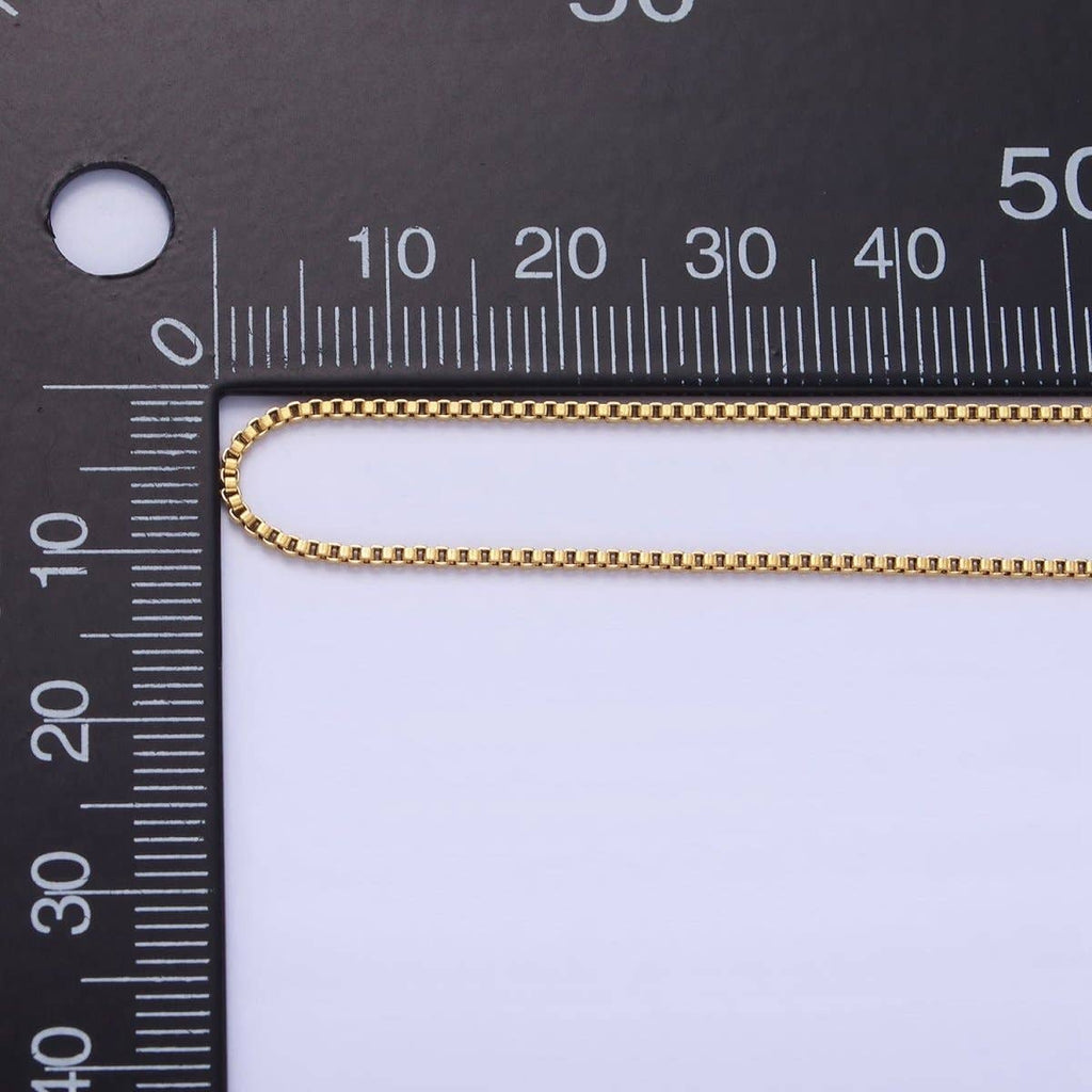 Stainless Steel 1mm Box Chain 18 Inch Necklace Silver