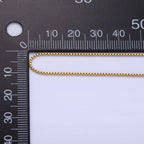 Stainless Steel 1mm Box Chain 18 Inch Necklace Silver