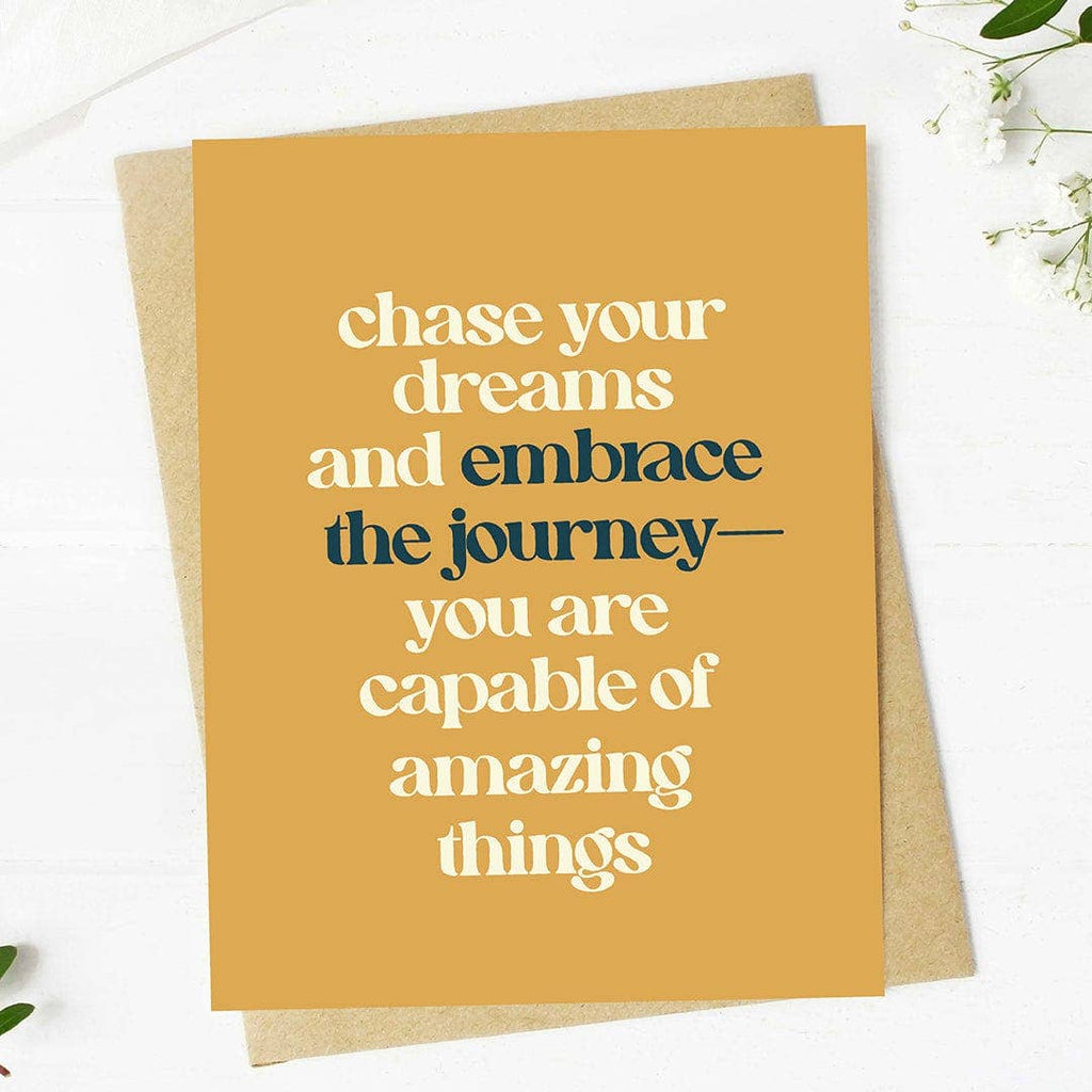 "Chase your dreams..." Inspirational Graduation Card