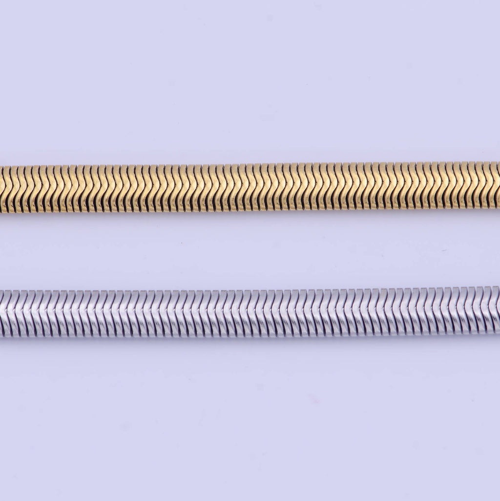 Snake Chain Bracelet 7 inch Gold Filled Chain: Silver