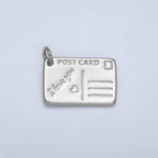 24K Gold Filled "I Love You" Script Post Card Charm in Gold