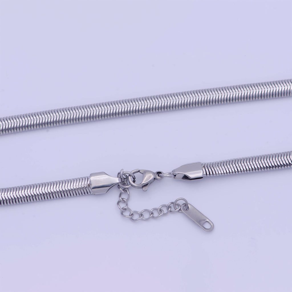 Snake Chain Bracelet 7 inch Gold Filled Chain: Silver