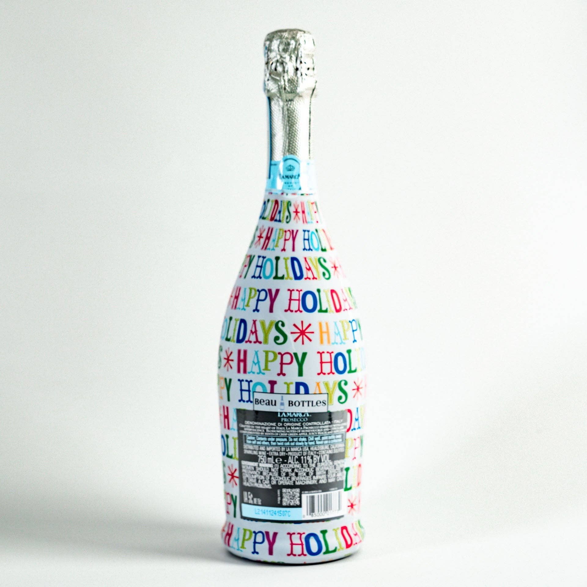 Bottle Wrap Happy Holidays - Prosecco Collection