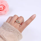 Buckle Ring in 14k Gold Filled Micro Pave Midi Ring