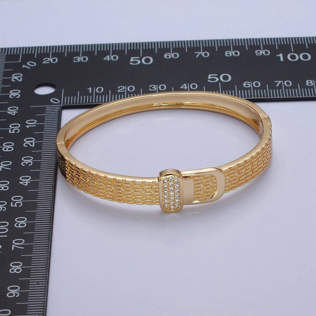 Gold Belt Buckle Bracelet