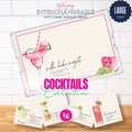 Interchangeable Tray Inserts - Cocktails Set of 10