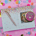 Cue The Confetti Greeting Card with Gift Inside (Confetti Mug Cake Mix)