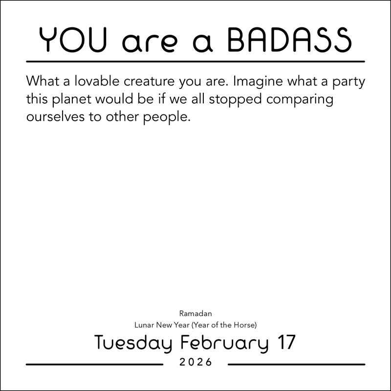 You Are a Badass 2026 Day-to-Day Calendar by Jen  Sincero: Calendar; 640 pages / English