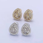 Elegant Luxury Gold Teardrop Stud Earring