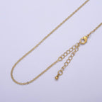 15.5" Gold Filled Dainty 1.3 mm Cable Chain Necklace: Gold