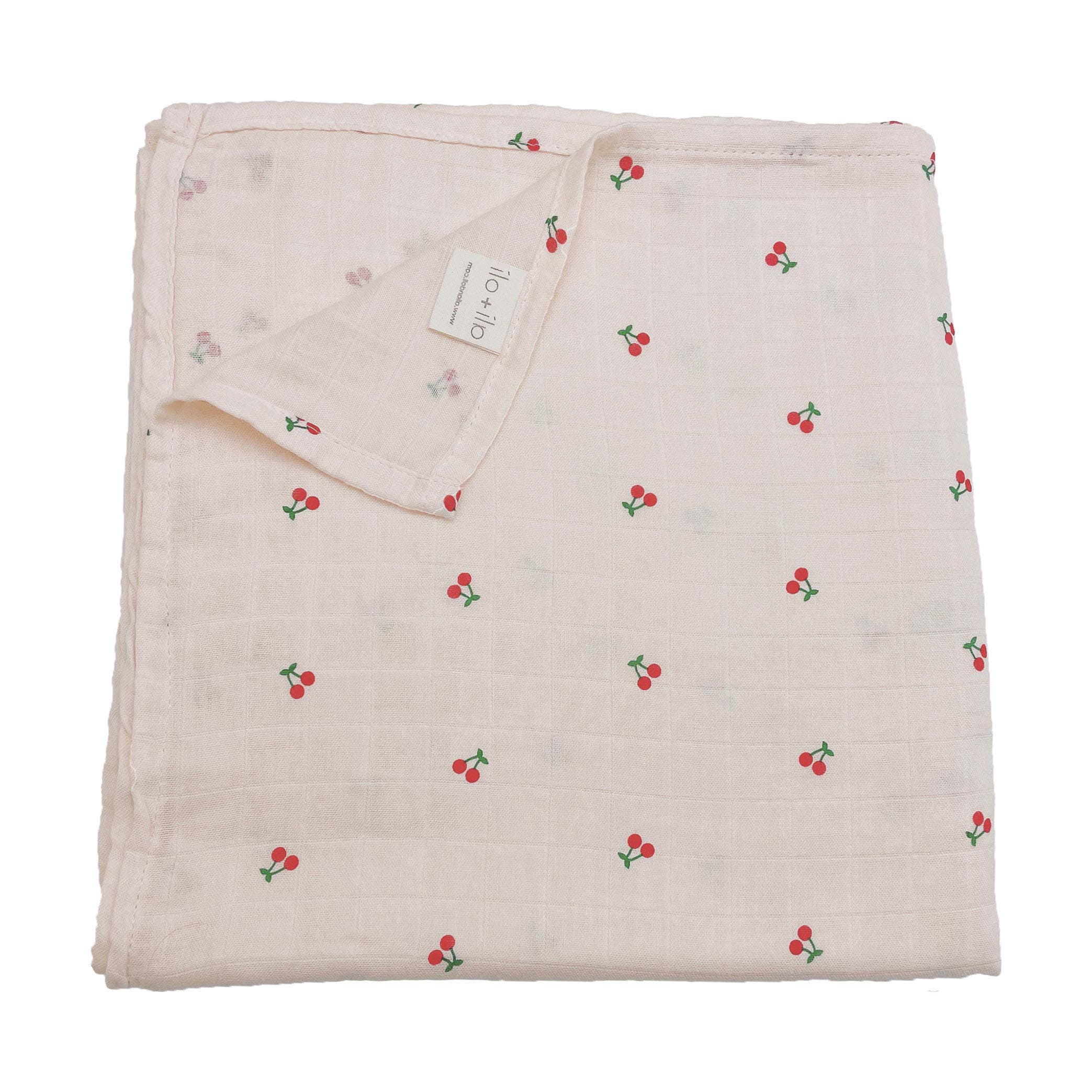 Bamboo Muslin Swaddle Blanket (Cherry)