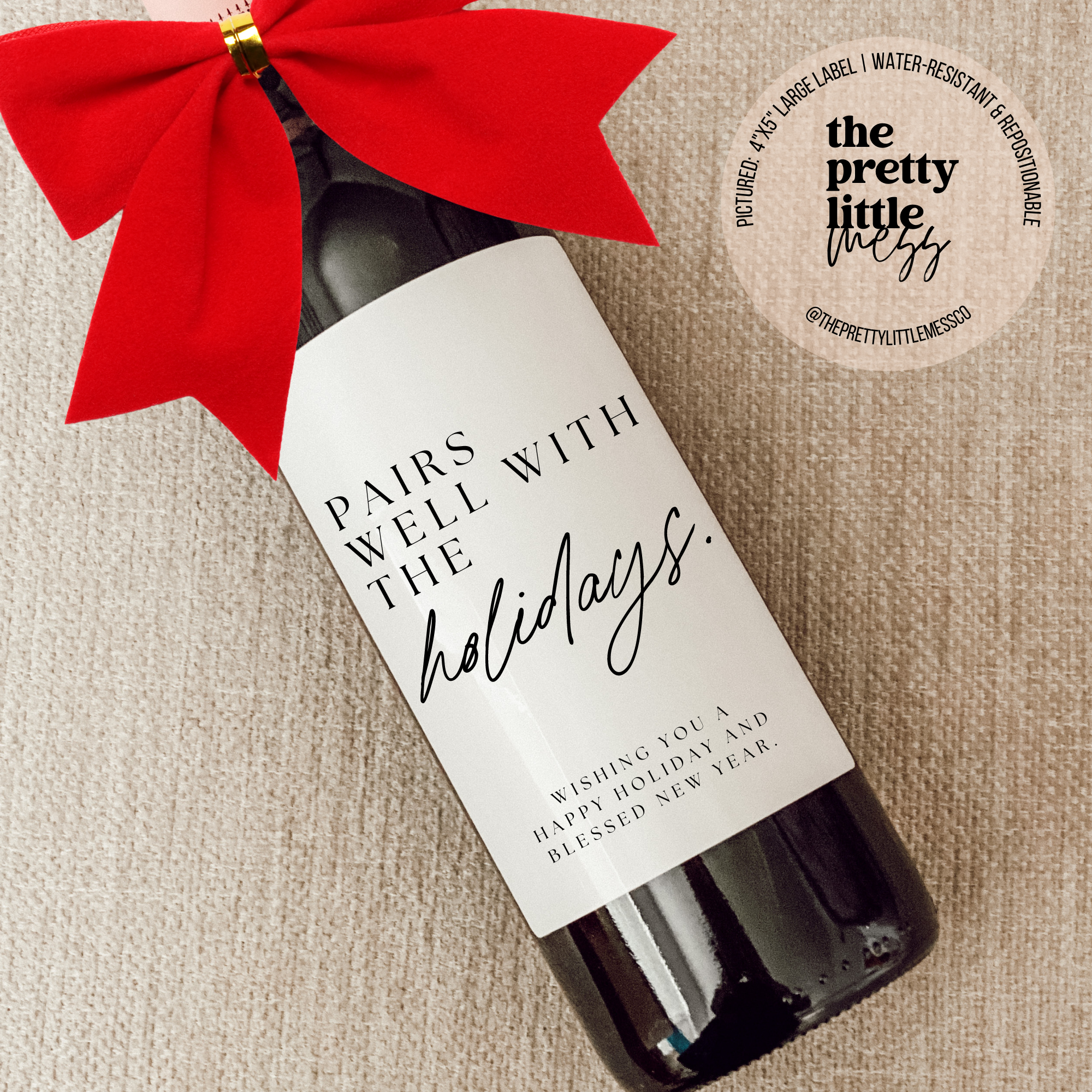 Holiday Wine Label