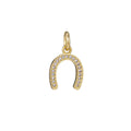 18K Gold Filled Micro Paved Lucky Horseshoe Charm in Gold