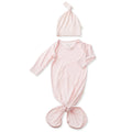Bamboo Knotted Baby Gown & Beanie Blush