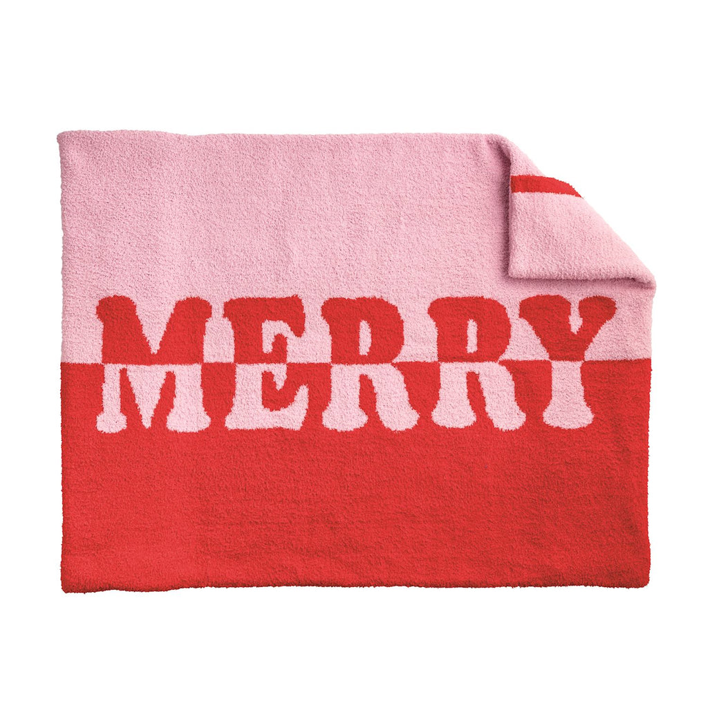Merry Holiday Chenille Blanket