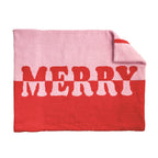 Merry Holiday Chenille Blanket