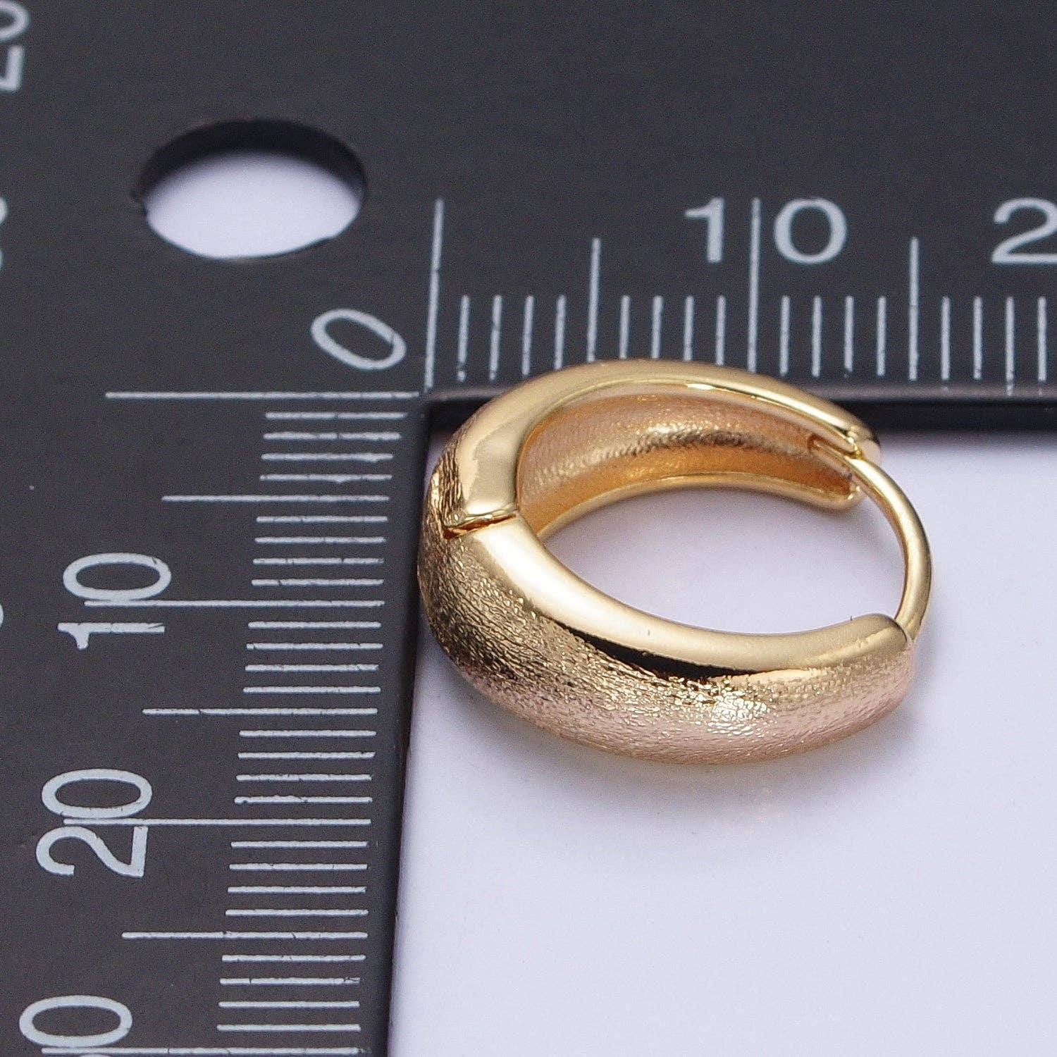 Dainty Gold Filled Simple Minimalist 16mm Huggie Earring