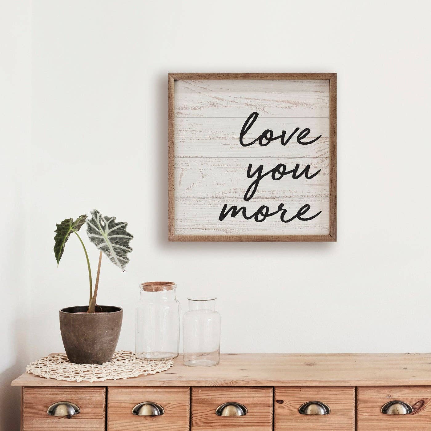 Love You More Whitewash: 4 x 4 x 1