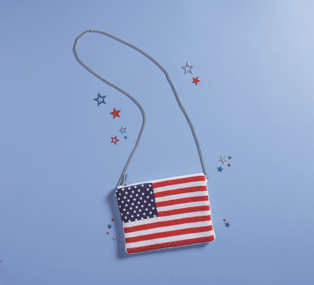 Beaded Flag Bag