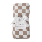 Bamboo Muslin Swaddle Blanket (Mocha Checkers)