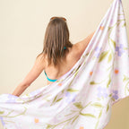 XL Quick-Dry Beach Towel-Floral Haven Lilac