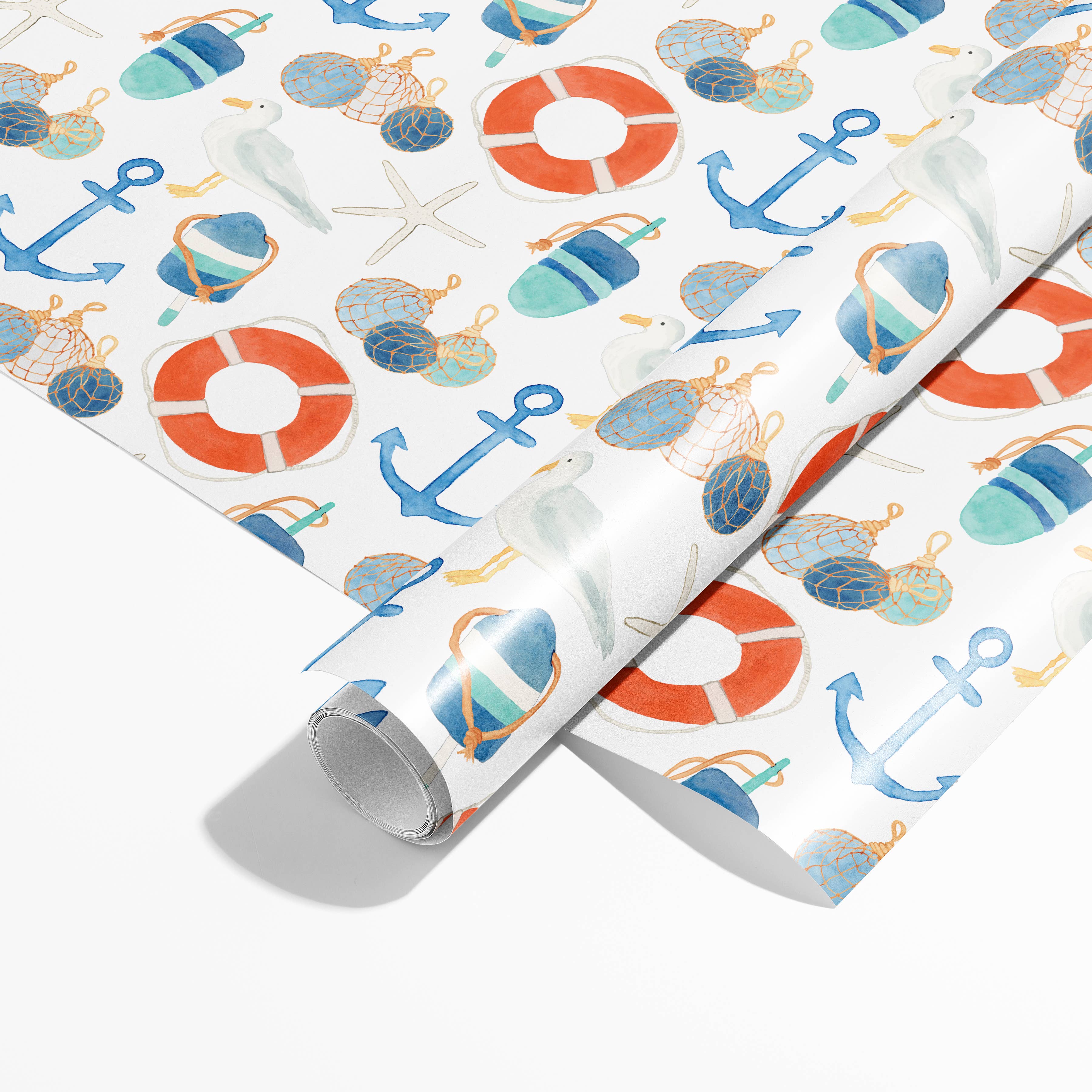 Retro Coastal Gift Wrap