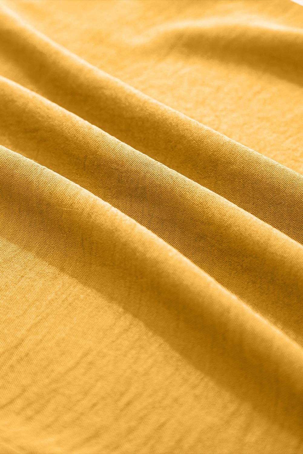 Smocked Wide Leg Jumpsuit with Pockets: Ginger