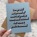 "Be proud of how far you've come" Graduation Text Card