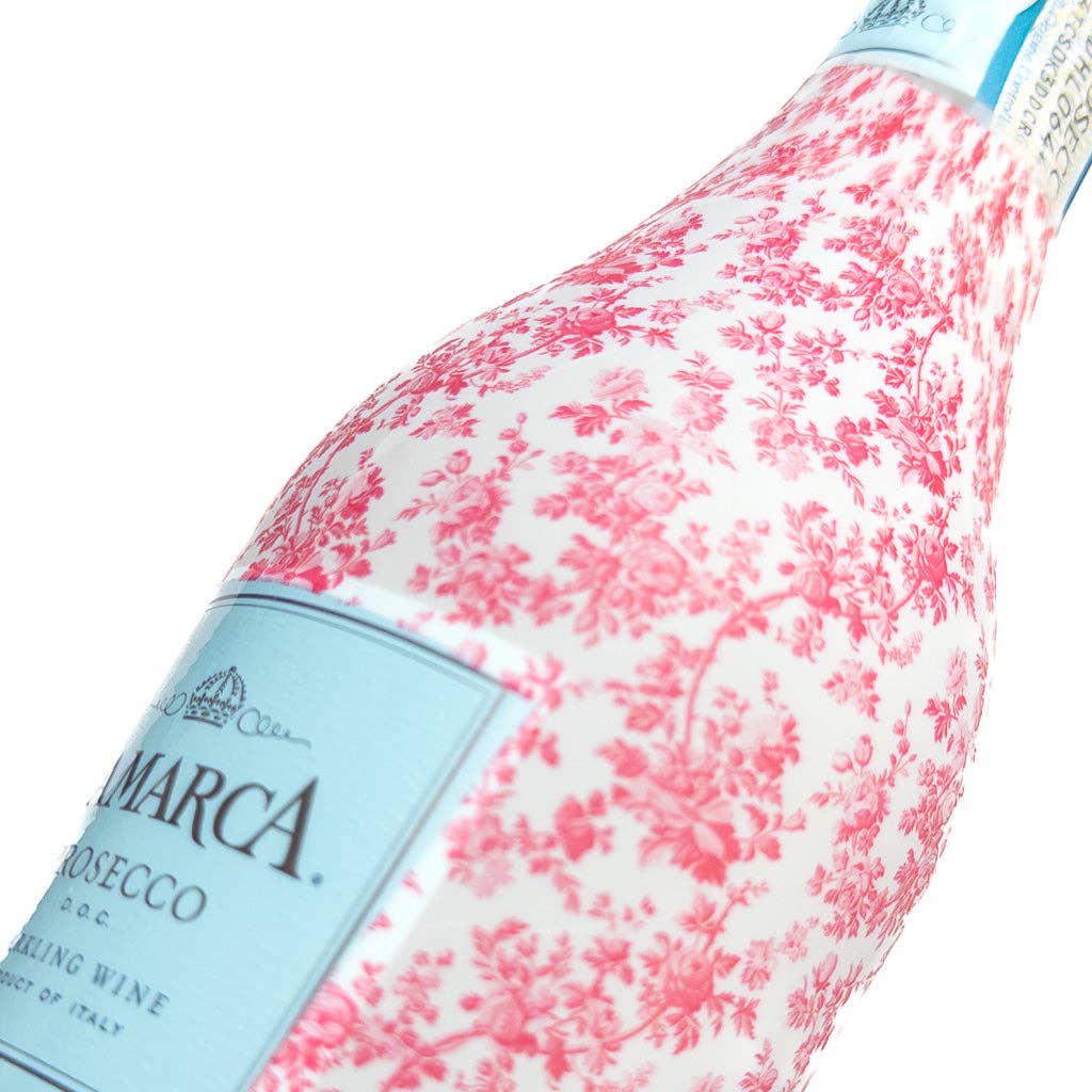 Bottle Wrap Pink Floral - MINI Prosecco Collection (6 labels included)