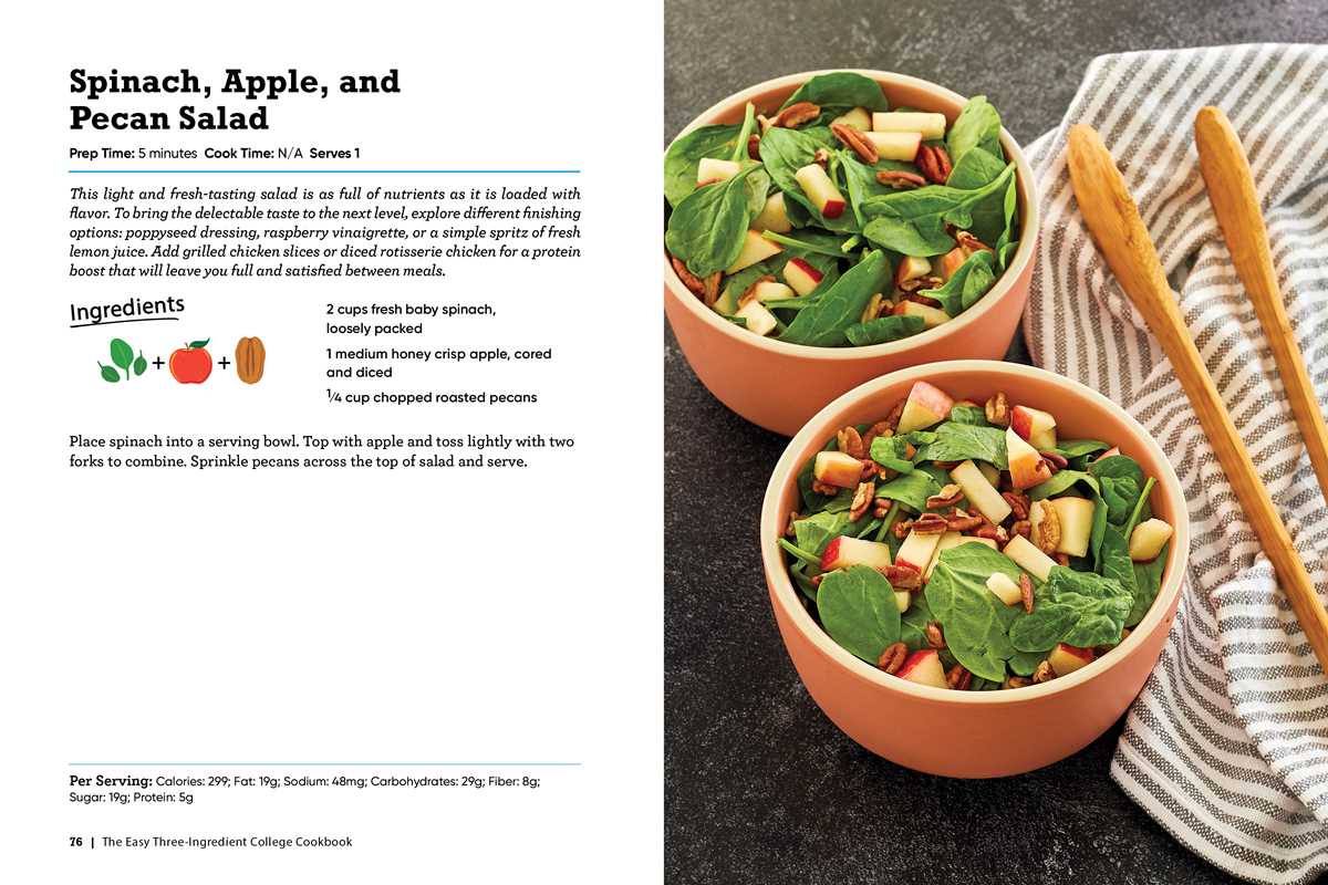 Easy Three-Ingredient College Cookbook by Robin Fields: Paperback; 160 pages / English