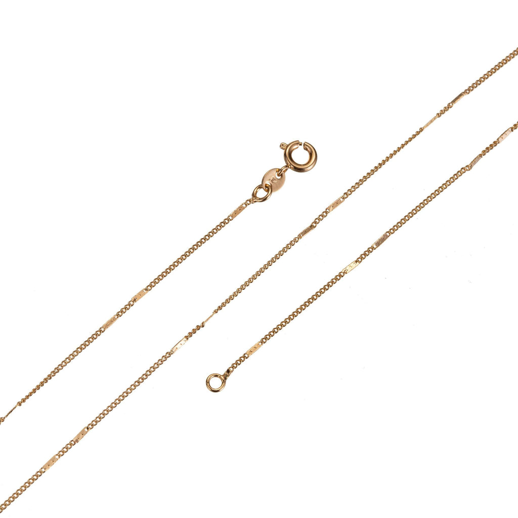 15.6'' Ready to Use 18K Gold Plated Bead Necklace Chain