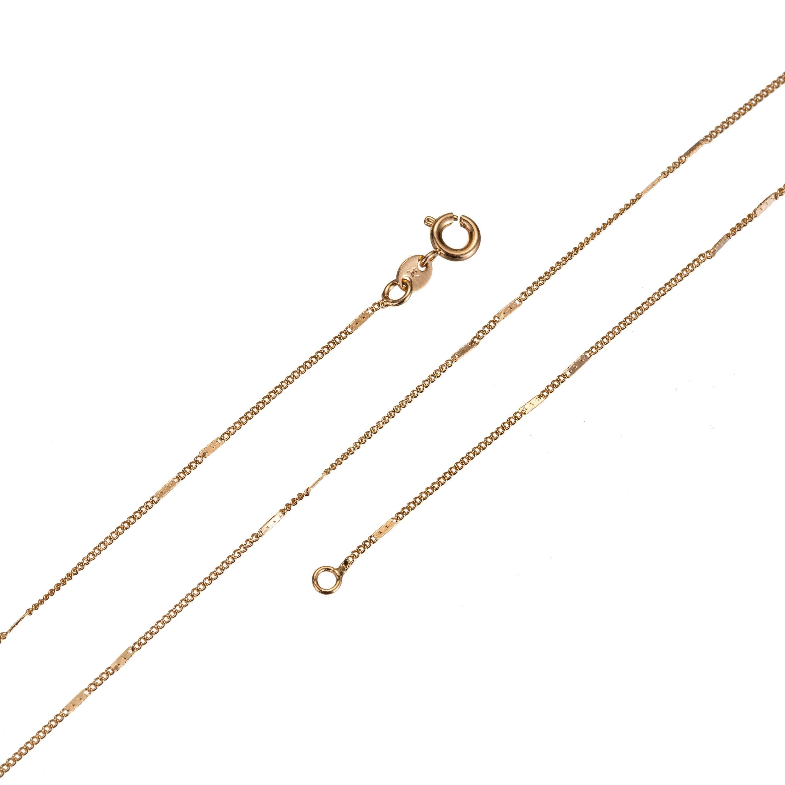 15.6'' Ready to Use 18K Gold Plated Bead Necklace Chain
