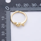 16K Gold Filled Minimalist Twisted Tied Knot Bow Ring