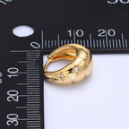 24K Gold Filled Celestial North Star CZ Dome Huggie Earrings