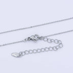 15.5'' Ready to Use Silver/White Gold Cable Link Necklace