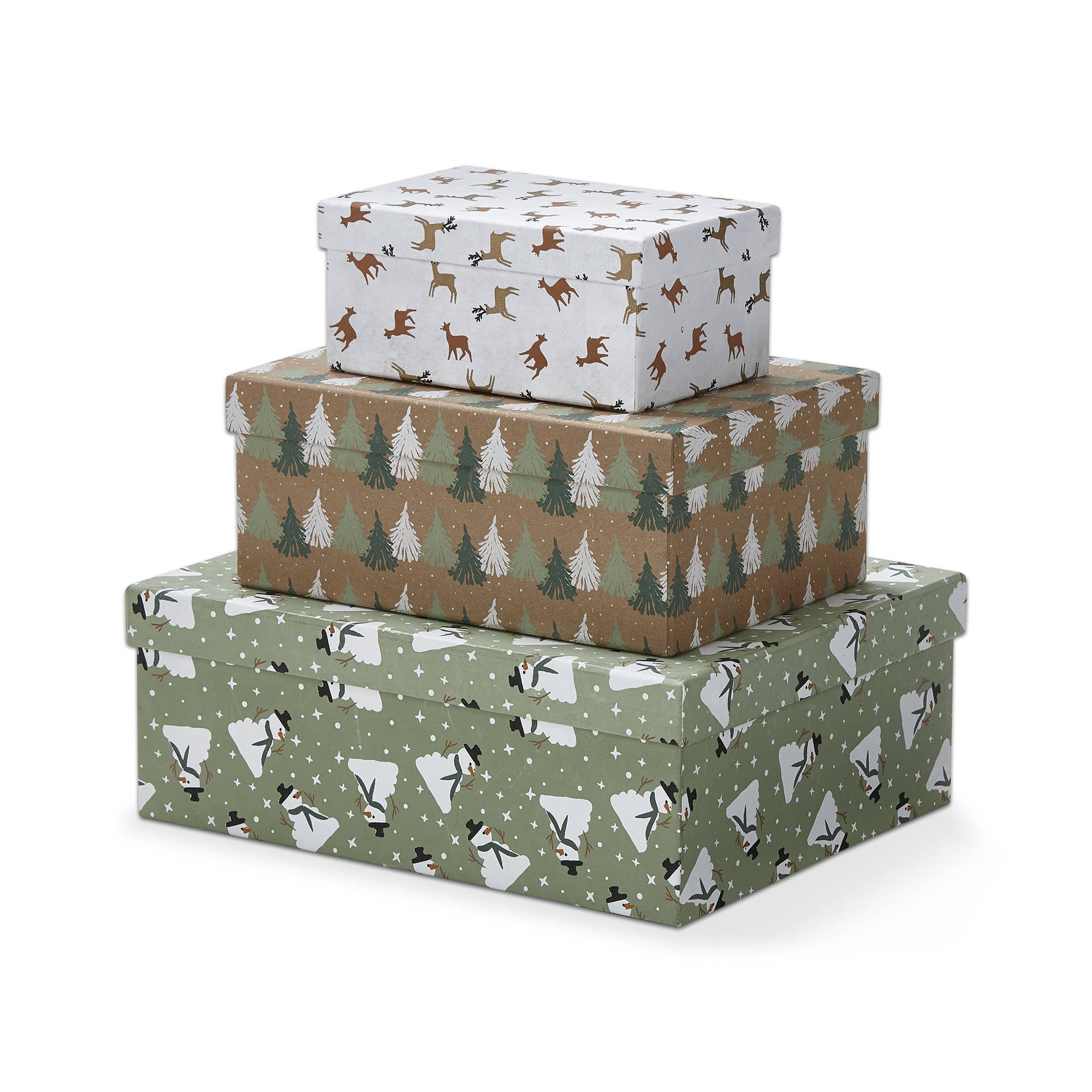 Balsam Paper Box Set of 3 Multi Christmas