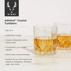 Admiral™ Vintage Style Crystal Tumblers Set of 2