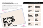 Interchangeable Tray Inserts - Slightly Snarky Insert Set of 10