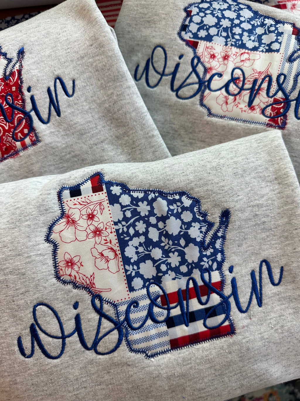 Wisconsin Embroidered Crewneck