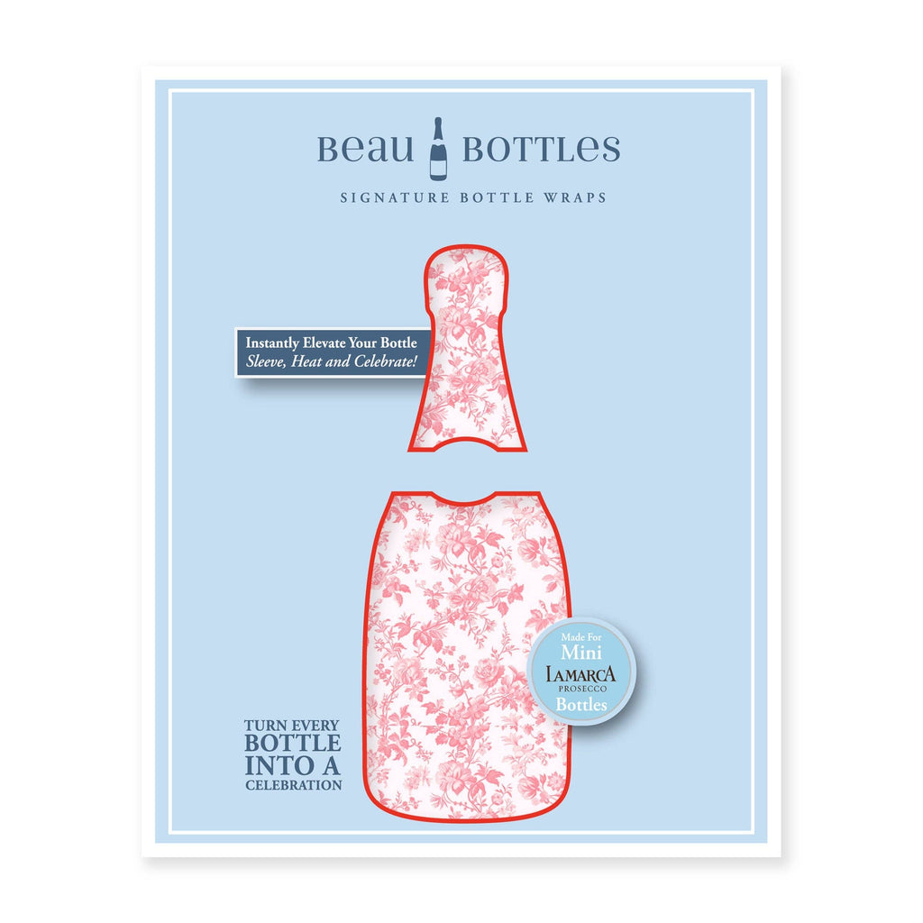Bottle Wrap Pink Floral - MINI Prosecco Collection (6 labels included)