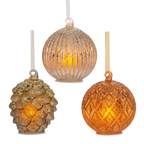 3.5"LED FRST PINECN ORN